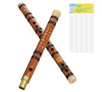 SUPVOX Key Bamboo Dizi Flute for Students and Professionals Traditional Handmade Chinese Woodwind Instrument with Design Cultural Retro Style Includes Membranes and Storage Box Suitable