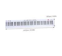 SUPVOX Key Piano Keyboard Practice Guide Sticker Durable with Clear Note Chart and Finger Simulation for Beginner Learning and Quick Mastery Black and White