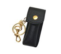 SUPVOX keyring lip balm pouch Lightweight Clip-on lipstick holder Lip Gloss Chapstick Protection Container Travel Daily Accessories (Black)