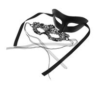 SUPVOX Lace Half Face Set with Black Eye, Venetian Style Prom Ball Costume Accessory, Halloween Carnival Party Decorative Mask