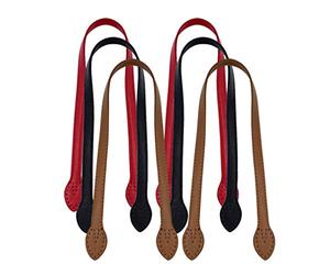 SUPVOX Lady Parts 6pcs 24 Leather Purses Straps Leather Bag Handles Replacement Purse Straps Handbag Bag Wallet Straps (Red Black and Yellow Brown- Each Color 2pcs) Women's Crossbody Handbags