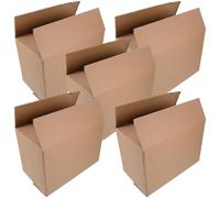 SUPVOX Large Cardboard Box 5 Pcs Pack Corrugated Cardboard Storage Cartons Foldable and Anti-static Moving House Packing Boxes for Secure Shipping