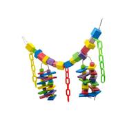 SUPVOX Large Colorful Parrot Natural Wood Blocks Chewing Climbing Bird for Large Parrots Relieves Anxiety and Encourages Exercise