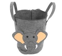 SUPVOX Large Elephant Felt Storage Basket with Lid and Handle, Dustproof Laundry Hamper for ’ Clothes, Portable Bedroom Organizing Container