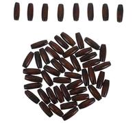 SUPVOX Large Hole Oval Wooden Beads 100Pcs Rustic Natural Wood Beads for DIY Macrame Crafts and Christmas Ornaments