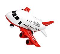SUPVOX Large Pull Back Airplane Set for Alloy and Plastic Construction Friction Powered Vehicle Collection Including Fire Truck and Alloy Cars Educational Boys