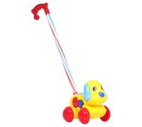 SUPVOX Large Push Dog Car with Bell Walking Aid for Boy Girl to Develop Muscle Strength and Balance Safety Focused Push for Boys and Learning to Walk