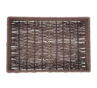 SUPVOX Large Woven Desktop Snack Storage Basket with Compartments, Household Sundries Organizer Container for Kitchen and Office, Decorative Rattan Effect Storage Box