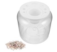 SUPVOX Leakproof Turtle Habitat Tank with Built-in Ramp, 400g Sand, and Ventilated Lid - Compact Reptile and Fish Aquarium Terrarium for Desktop Observation and Turtle Feeding