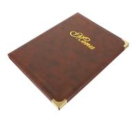 SUPVOX Leather Menu Holder Book A4 Size Display Pages, Easy to Replace Content and Comfortable Touch, for Restaurant, Bar and Hotel Use