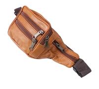 SUPVOX Leather Waist Bag Waist Pack for Men Lightweight Adjustable Belt Chest Bag Coin Purse Practical and Stylish Outdoor Travel Jogging