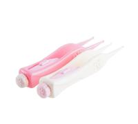SUPVOX LED Earwax Removal Tool Made of Abs with Button Battery 2 Pcs for Toddlers and Babies Portable Visible Earpick Flexible Plastic Ear Cleaner for Safe and Easy Ear Cleaning