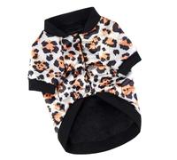 SUPVOX Leopard Print Small Dog Winter Coat Puppy Vest Warm Cotton Padded Jacket for Autumn Cold Weather, Xl Size Pet Dog Outfit for Breed, French Bulldog, Corgi