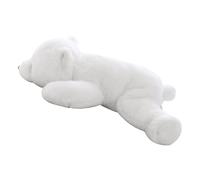 SUPVOX Lie Prone White Bear Plush Stuffed Doll Soft Nap Pillow Compact Cute Bear Cushion for Indoor Decoration and Comfortable Hugging
