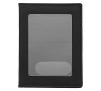 SUPVOX Lightweight Black Passport Cover with Card Holder, Travel Document Protector Sleeve for Id, License, and Boarding Passes, Unisex Travel Accessory Organizer