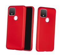 SUPVOX Liquid Silicone Phone Case for 5, Red Phone Cover, Soft Rubber Gel Feel, Stain Resistant, Easy to Put On and Remove, with Lanyard, for Travel