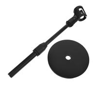 SUPVOX Live Streaming Lift Stand Microphone Desk Mount Mic Holder for Podcast Equipment Adjustable Metal round Base Stand Clips for Table Singing Performance