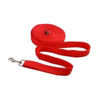 SUPVOX Long Nylon Pet Leash for Dog Cat Puppy Training and Walking Red Lead with Alloy Clasp and Welded Metal D Ring for Obedience Control