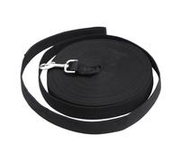 SUPVOX Long Nylon Pet Training Leash with Metal Clasp and D Ring Lead for Dogs Cats and Puppies Black Obedience Lead for Walking and Outdoor Use