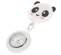 SUPVOX Lovely and Convenient Hanging Panda Stretchable Pocket Watch Nurse with Silicone Band and Glass Mirror, Easy to Wear Chest Watch for Staff