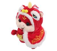SUPVOX Lucky Snake Plush with Suction Cup Handmade Chinese Zodiac Snake Doll for Year Decorations Lunar Year Cultural Gift Soft Stuffed Animal for Home and Office Display