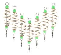 SUPVOX Luminous Fishing Bait Cage with Glow Beads, Carbon Steel Carp Feeder Basket Set, Night Method Feeder Lure Holder for Coarse Fishing Tackle and Freshwater Anglers, 24 Pack