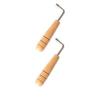 SUPVOX Lyre Harp Adjustment Wrench Tool Wooden Handle 2-piece Set String Instrument Tuning Accessory Music Instrument Tuner