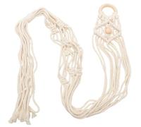 SUPVOX Macrame Guitar Hanger for Acoustic Electric Ukulele Wall Mount Holder with Protective Padding Boho Decorative Cotton Rope Wall Hanging for Garden Deck Display