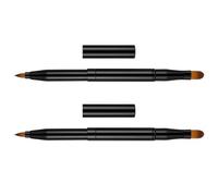 SUPVOX Makeup Brush Dual-purpose with Plastic Handle and Artificial Fiber 2pcs Retractable Lip Brush Double-ended Compact and Portable Cosmetic Tool for Daily and Professional Use