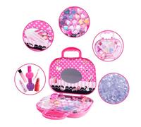 SUPVOX Makeup Set with Safe Non Toxic Cosmetics Kit Bright Colors and Mirror Pretend Play Cosmetic Box for Boys and Creative Dress Up Fun for Birthdays and Holidays