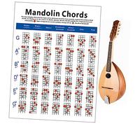 SUPVOX Mandolin Chord Chart Large Copper Plate Training Guide for Beginners Portable Exercise Diagram Durable Fingering Practice Chart for Students and Teachers