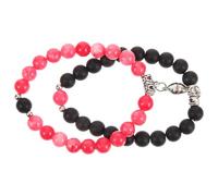 SUPVOX Matte White Turquoise Couple, Heart Matching Beaded for Couples, His and Hers Relationship Jewelry Gift for Valentine’S Day