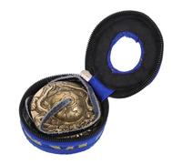 SUPVOX Meditation Cymbal Bell Handcrafted Nepalese Pure Copper Yoga Chime Bell Double Dragon Design with Storage Bag for Mindfulness and Spiritual Practice Random Color