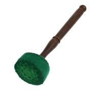 SUPVOX Meditation Sound Bowl Mallet Accessory Wood Craft Singing Bowl Rod with Green Plush Handle Compatible for Sound Healing and Sound Bath