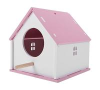 SUPVOX Medium Pink Parrot Bird Nest Durable Garden Bird Feeding House for Outdoor Balcony Decoration Easy to Clean and Hang Space Saving Backyard Accessory