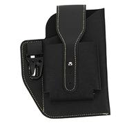 SUPVOX Men's Mobile Phone Belt Bag Leather Phone Storage Bag Pu Material Lightweight Large Capacity for Travel Shopping Dog Walking