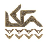 SUPVOX Metal Book Corner Protectors for Laptops Leather-Bound Notebooks and Albums Decorative Edge Covers 6X6X0.4 Inch 12pcs Practical Use