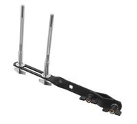 SUPVOX Metal Cowbell Holder with Adjustable Angle Height Double Rod Design Black Drum Clamp for Cowbell Jazz Drum Set Configuration