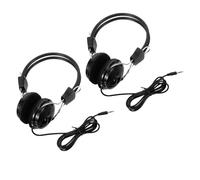 SUPVOX Metal Detector Headphones with Wired Connection 2pcs over Ear and Stable Audio Performance, Black Plastic Wired Headset for Metal Detecting, for Archaeological Sites and Site