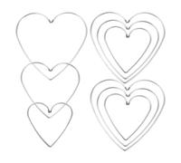 SUPVOX Metal Dreamcatcher Ring Heart Shape DIY Accessory Simple Handmade Macrame Hoop Cloth Metal Ring for Women Home Decoration and Craft Projects