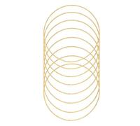 SUPVOX Metal Dreamcatcher Rings 10Pcs 10Cm Gold Wire Circles for Handmade Wall Hanging Decorations and Macrame Plant Hangers