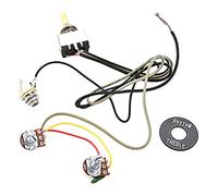 SUPVOX Metal Guitar Wiring Harness Potentiometer Harness Black Yellow Red Grey White Wire A500k B500k Yellow Cap Tilt Switch Guitar Tool