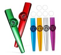 SUPVOX Metal Kazoos Multipack Performance Kazoo Instruments for Kids and Adults 6 Pcs with Sound and Music Enlightenment for Practice and Early Development