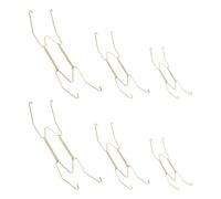 SUPVOX Metal Plate Holders 6Pcs Wire Hooks for Wall Display Versatile Household Hanging of Plates, Towels, Keys, and Photos