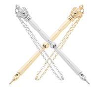 SUPVOX Metal Torah Pointer Accurate Line Pointing Tool 2pcs with Chain Zinc Alloy Finger Design Comfortable Grip for Jewish Bible Reading for Ceremonies and Mitzvah Presents