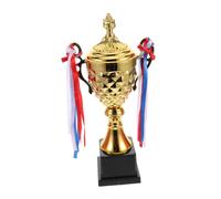 SUPVOX Metal Trophy Cup for Sports Competitions Gold Award for Soccer Basketball Wrestling Tournaments Balanced for Easy Handling and Display Design Celebrating Champion Excellence