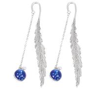 SUPVOX Metal Vintage Luminous Virgo Constellation Bookmarks 2pcs, Iron Noctilucent Bookmarks for Women, Unique Reading Accessories for Book Clubs