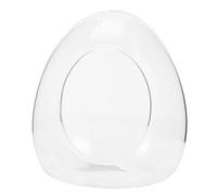 SUPVOX Micro Landscape Bottle Small Egg-shaped Glass Terrarium Container Transparent DIY Bryophyte Plant Vase for Home Decor and Ecological Craft