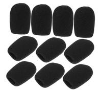 SUPVOX Microphone Covers and Stage Use for Conference Microphones Easy Installation and Cleaning Sponge 10pcs Black Replacement Windscreens for Recording and Live Performance