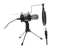 SUPVOX Microphone for Computer Recording Tripod Stand Condenser Mic for Live Broadcast